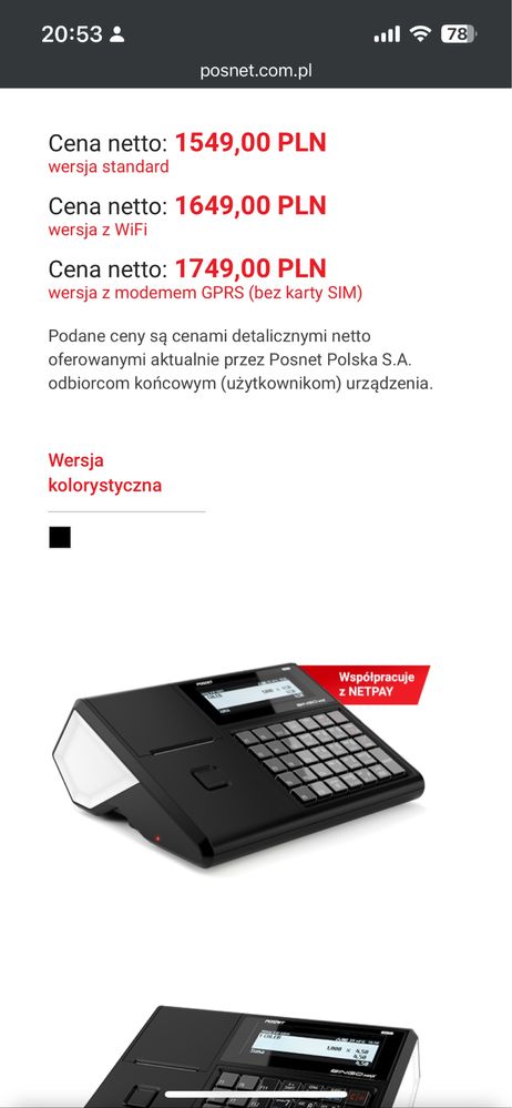 Posnet Bingo Max Kasa Fiskalna
