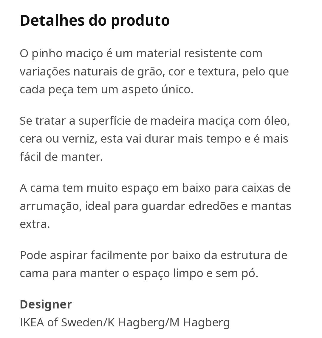 Cama modelo Tarva (IKEA) com estrado adicional