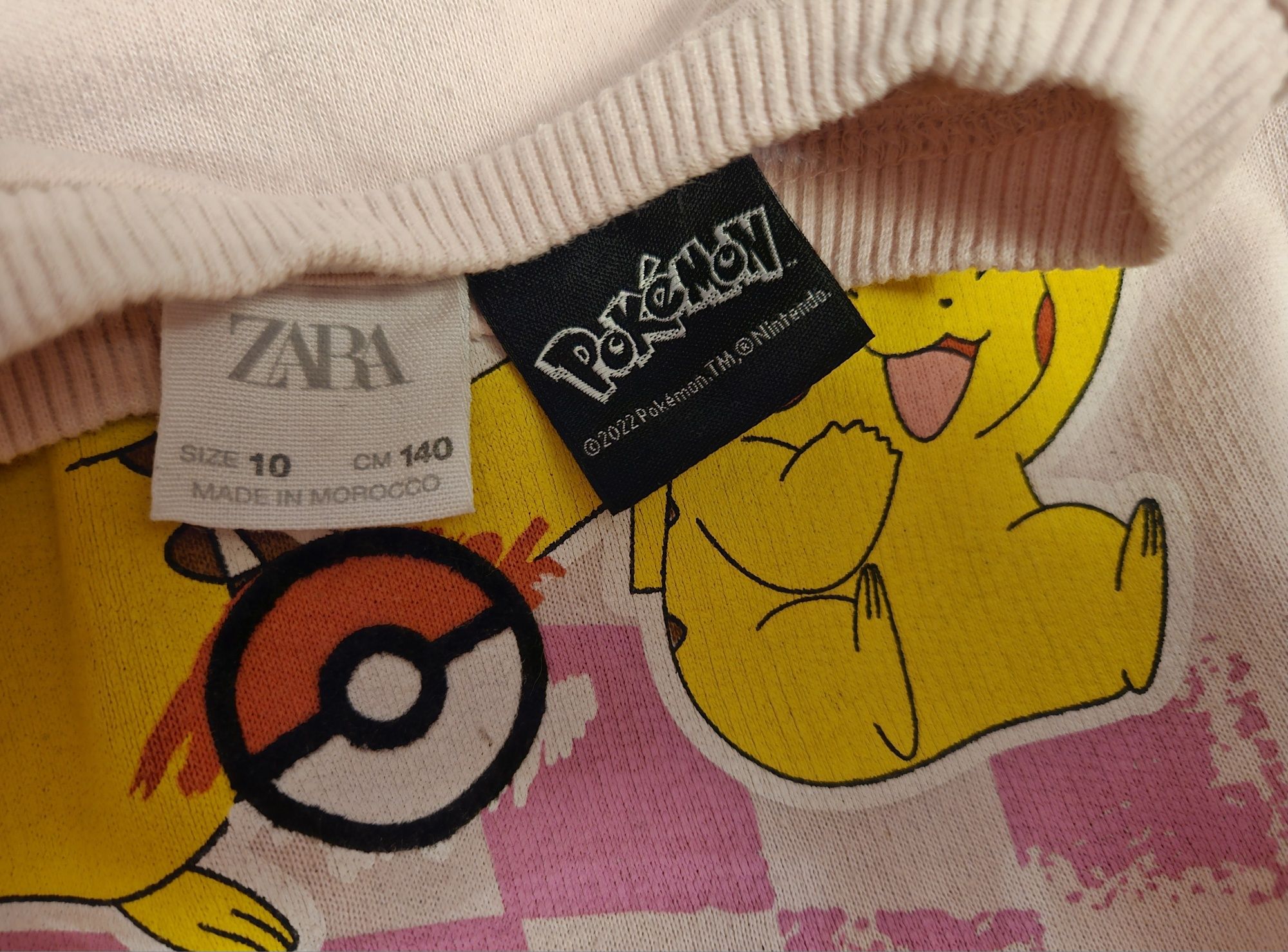 Zestaw Pokemon Pikachu Zara czapka i bluza r. 140
