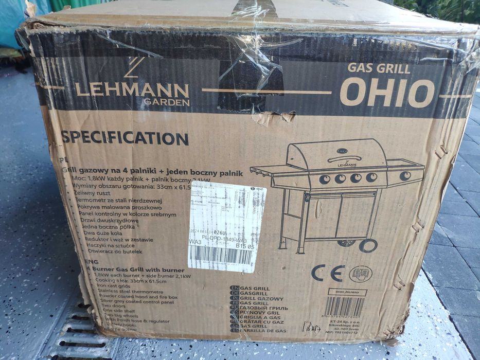 Grill gazowy Lehmann Ohio 4+1 - nowy, nieużywany
