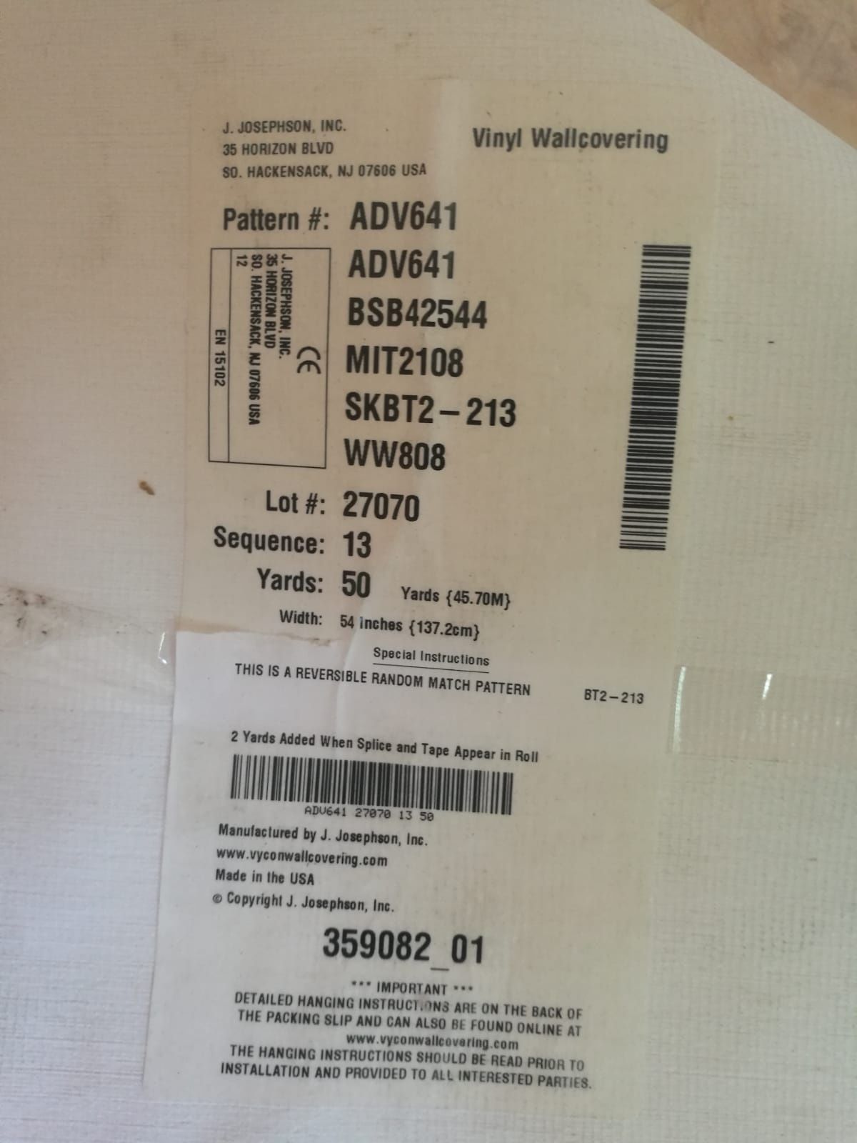 Tapeta winylowa ekskluzywna J.Josephson ADV641