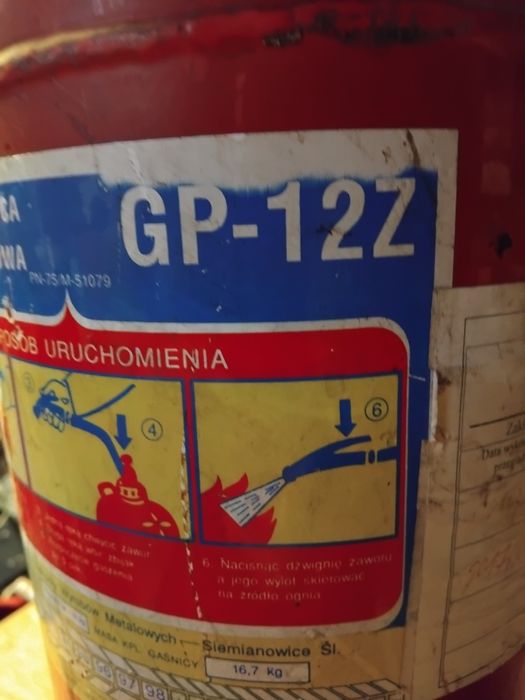 Gaśnuca proszkowa 12kg  GP-12Z B C E