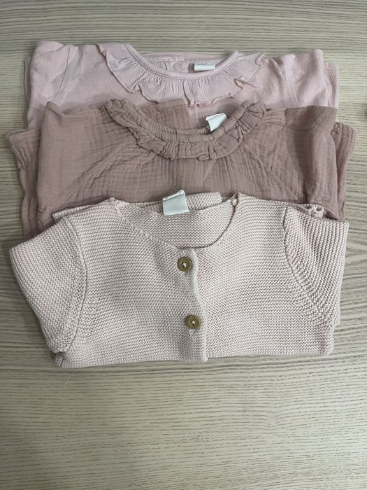 ZARA i H&M zestaw ubranek roz 9-12m, roz 80/ dziewczynka