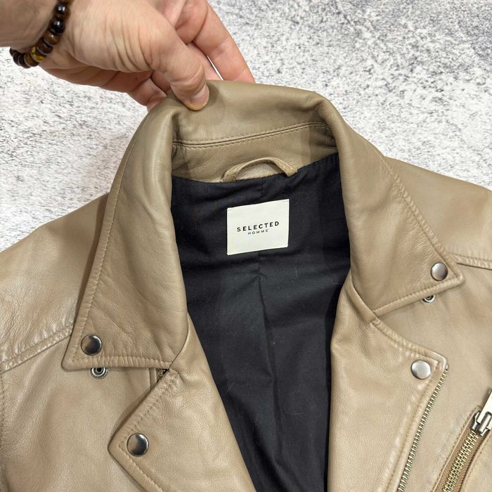 Мужская кожаная косуха Selected Homme