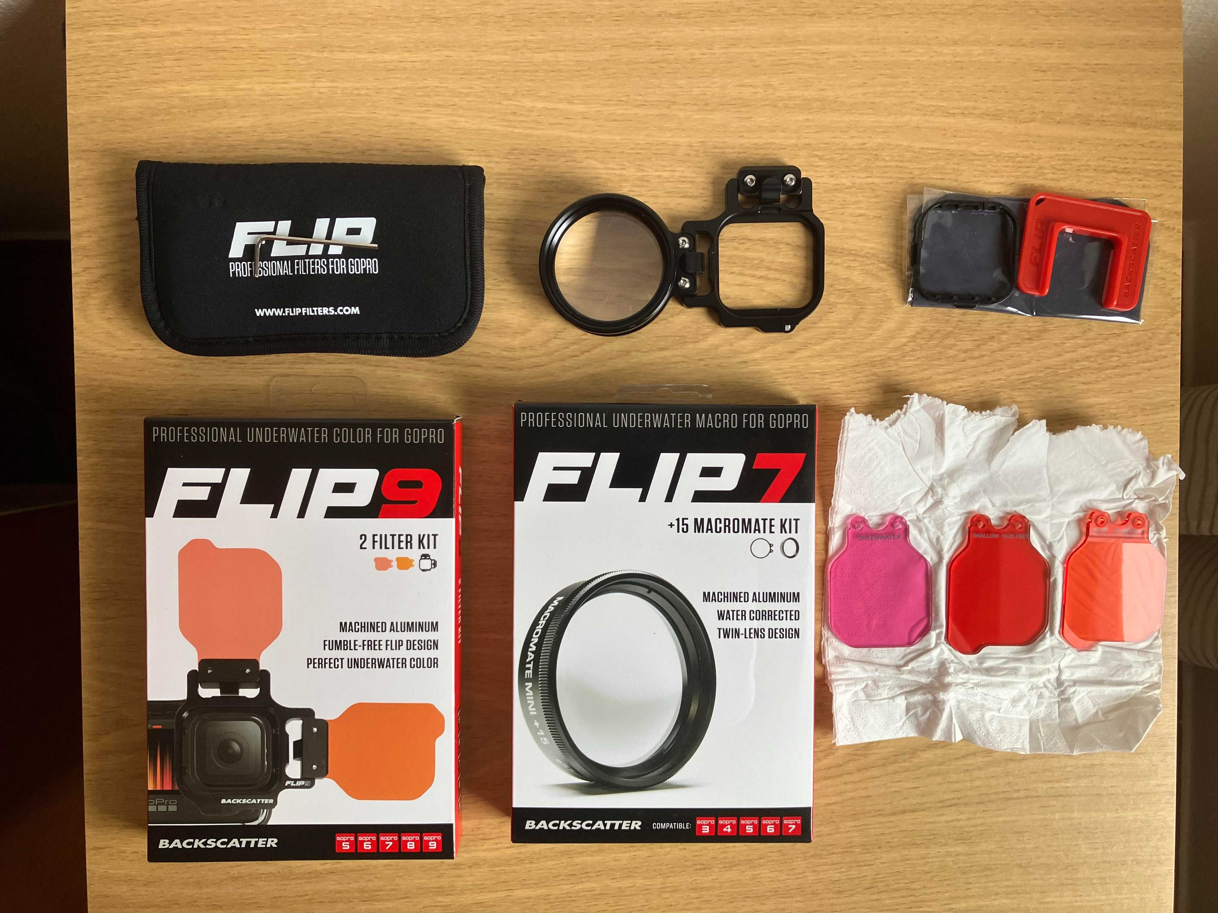 Flip 7 Macro + Flip 9 Filtros para Go Pro