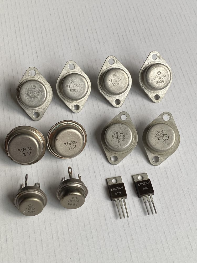 Транзисторы КТ805 КТ818 819БМ КП934А +радиаторы