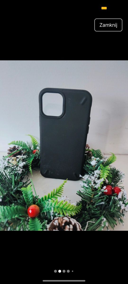 Plecki Etui Case  Obudowa Silikonowe Czarne Case do iphone 12 pro