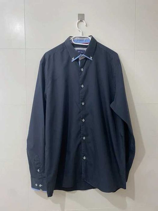 Granatowa męska gładka koszula Ego Man XL/42