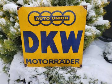 szyld reklama tablica emaliowana DKW Motorrader
