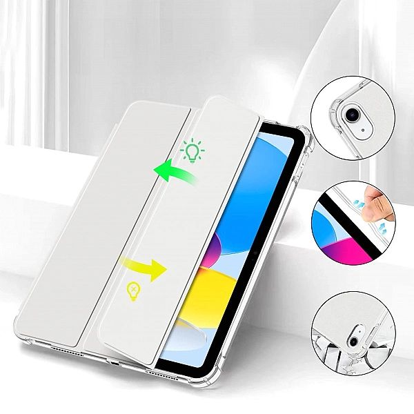Etui Tech-Protect SC Pen Hybrid na iPad 10 / 2022 - szare - przezroczy