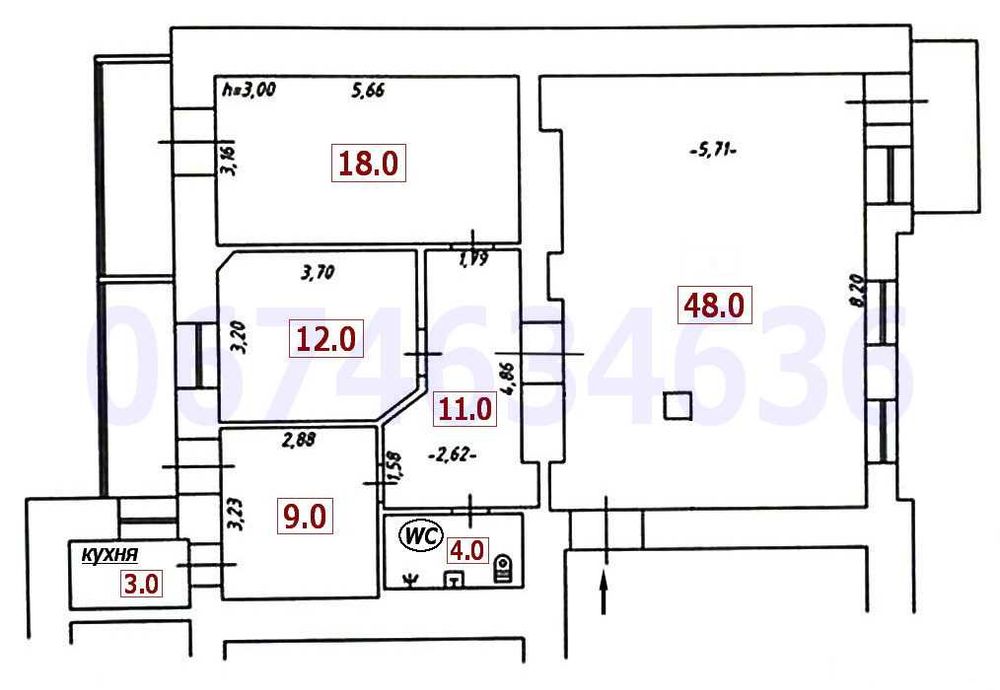 Аренда отличного офиса 115 м² с мебелью в Центре