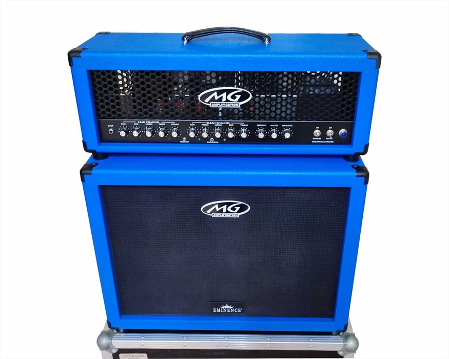 Wzmacniacz lampowy MG FM50, kolumna 2x12 Eminence Governor , Case