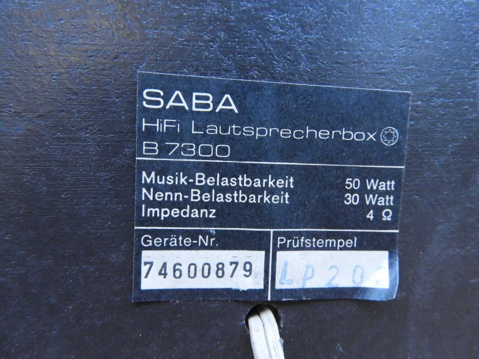Kolumny Saba B 7300 vintage do zestawu stereo