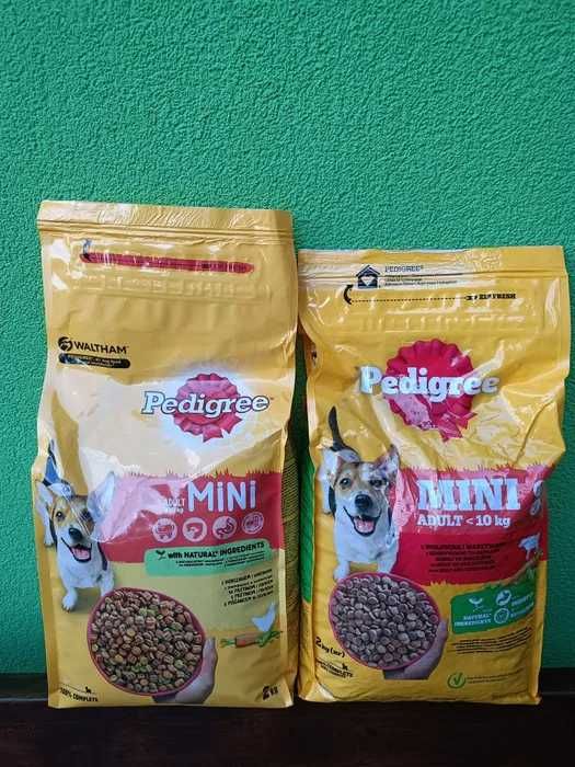 2 opakowania karmy dla psa Pedigree mini po 2kg mix smaków
