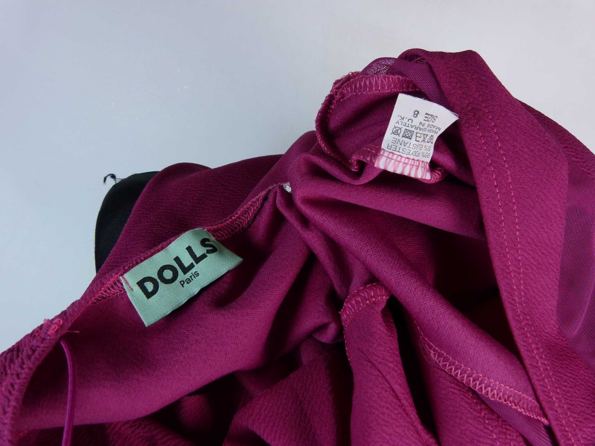 Dolls Paris ołówkowa sukienka midi fuksja / XS