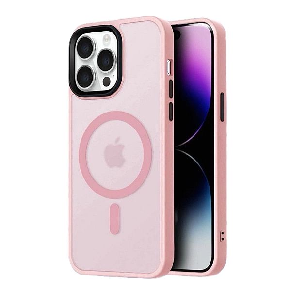 Etui Magnetic Collection MagSafe na iPhone 16 Plus - różowe