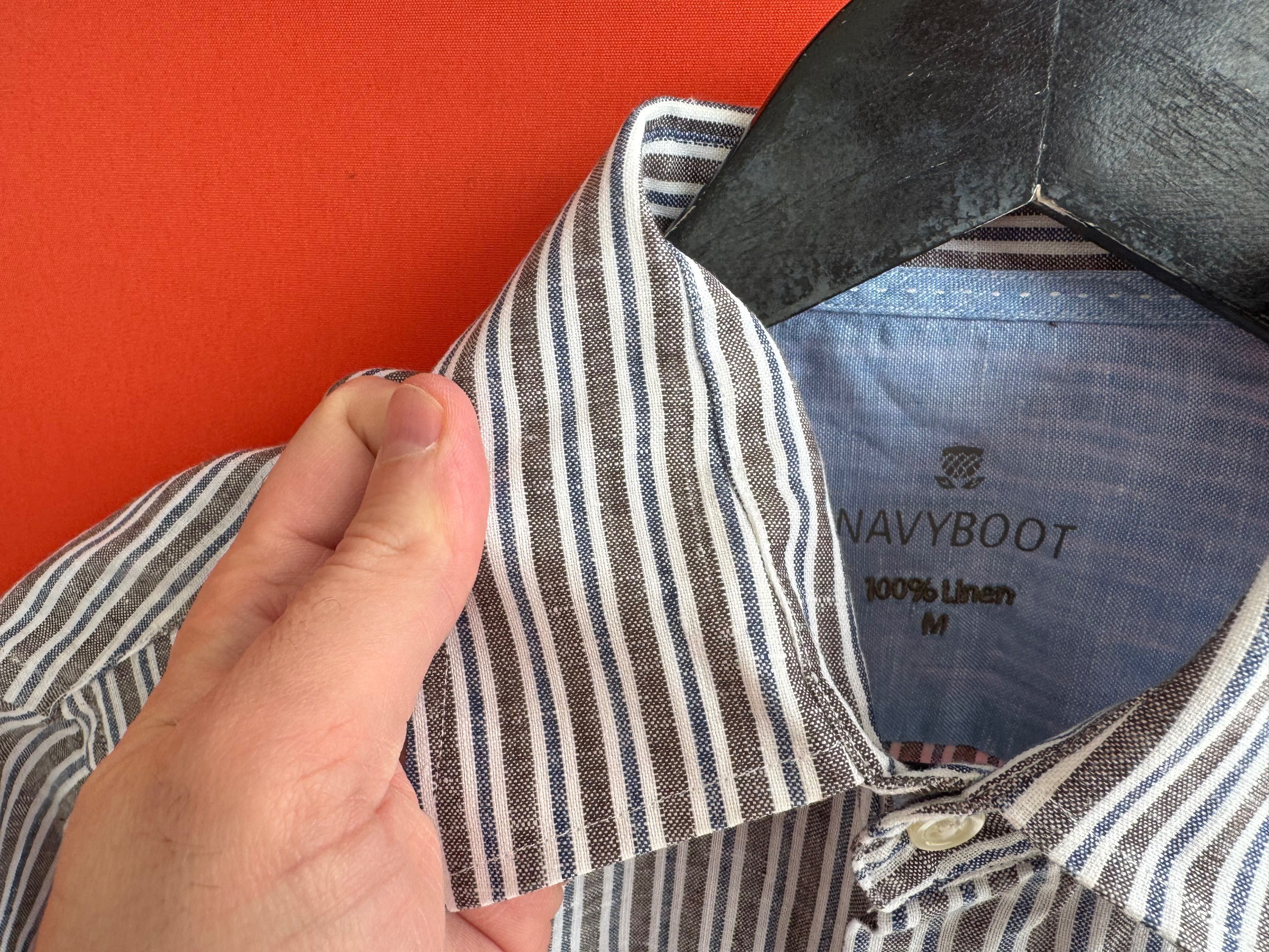 Navyboot Linen чоловіча літня лляна сорочка рубашка розмір M