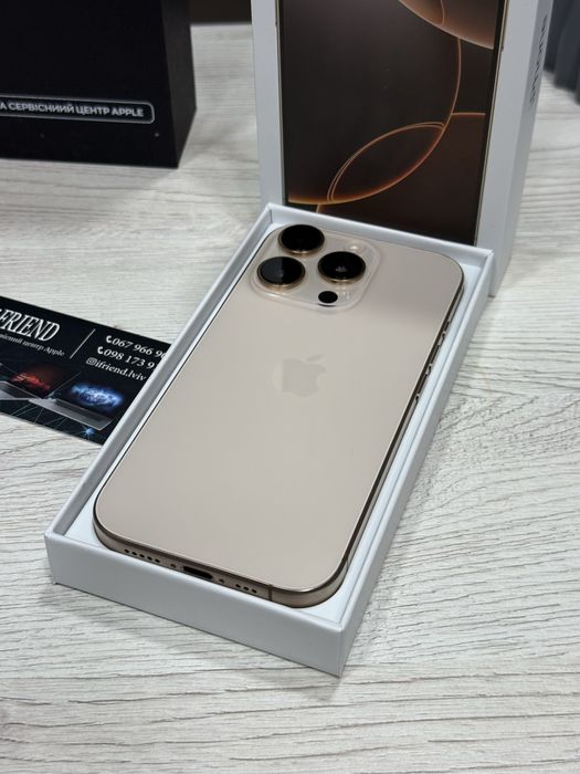 New/Open box iphone 16 pro 256gb desert titanium.