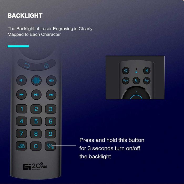 G20s Pro BTS Plus пульт аеромиш з підсвічуванням air mouse G20