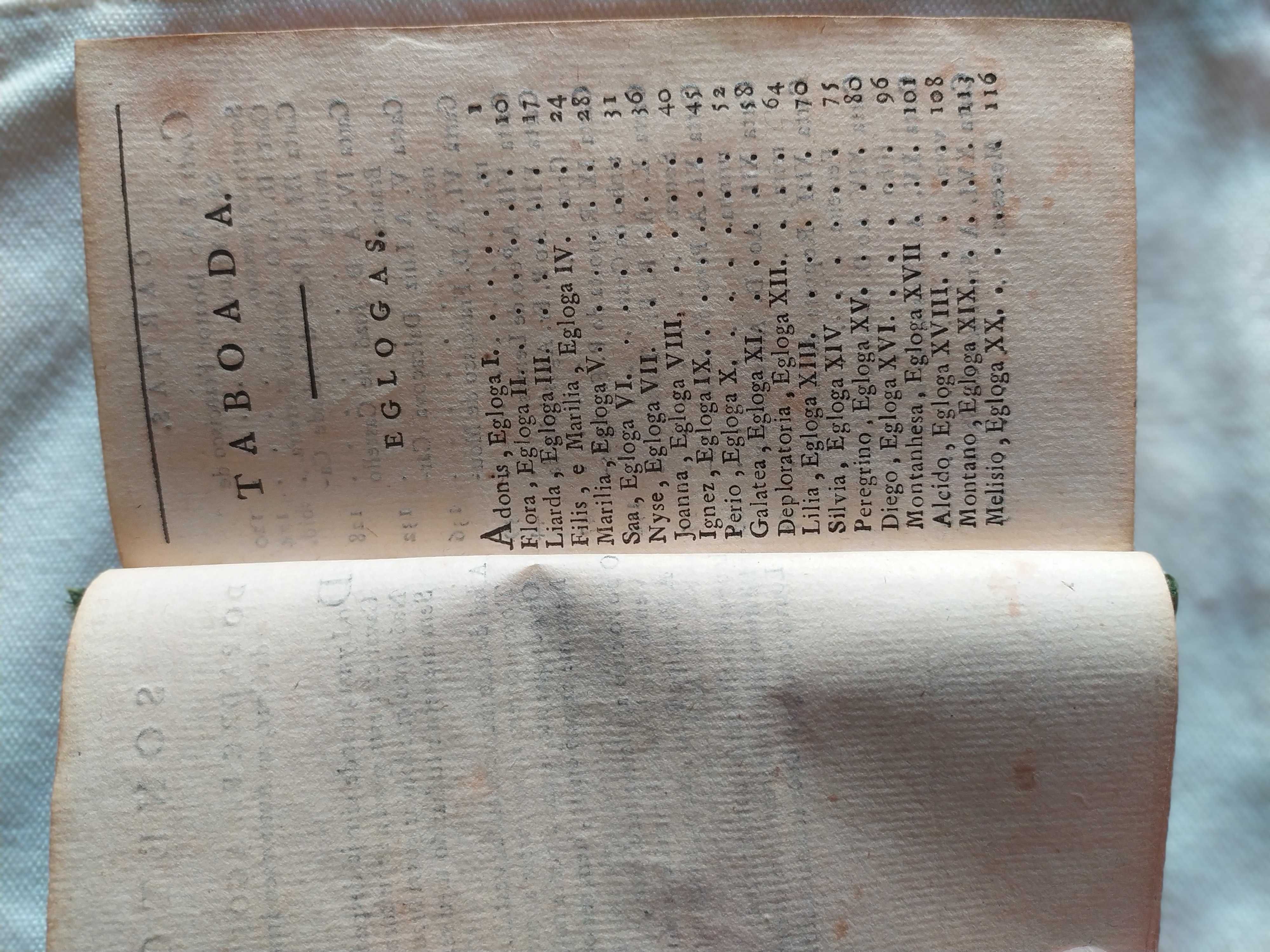 "O LYMA" de Diogo Bernardes. Livro impresso em 1820