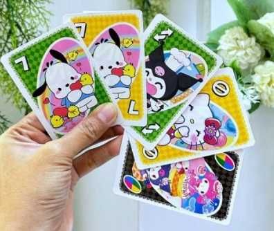 Karty do Gry Uno Sanrio Kuromi Lilo Gra Planszowa Karciana nie flip