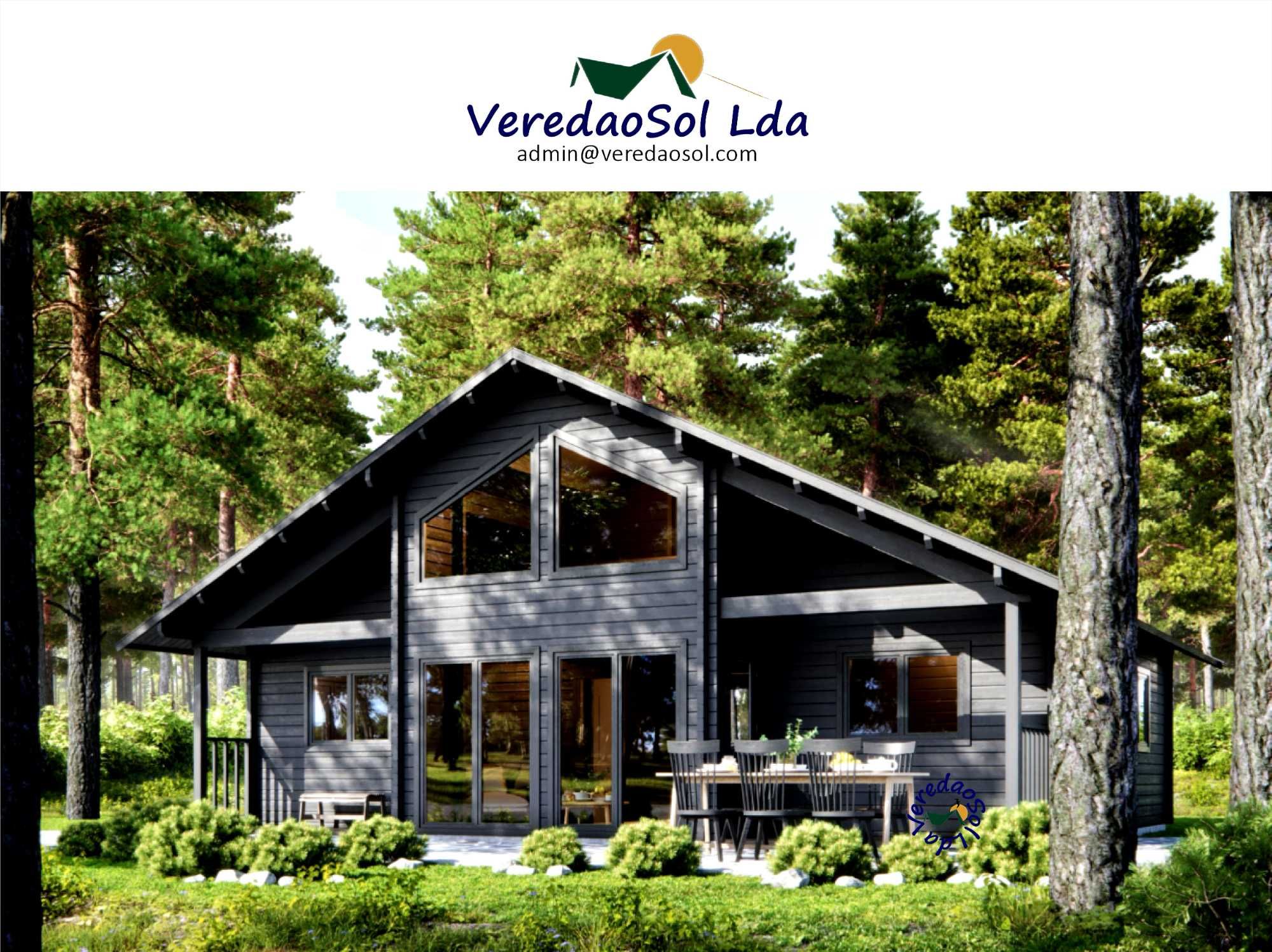 Casa madeira pré fabricada KIT BIG T2 / Jennifer 82.2m² - Coberta 98m²