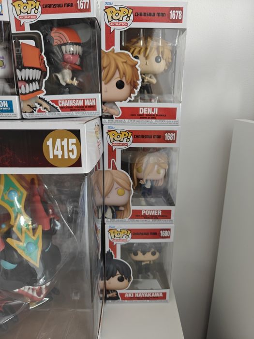 Lote Funko Pop's Yu-Gi-Oh, Chainsaw, Digimon, One Piece, Marvel