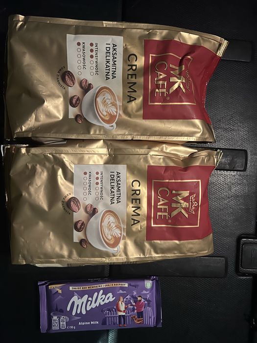 MK Cafe Crema 2 Kg Kawa ziarnista , + 2 czekolady gratis