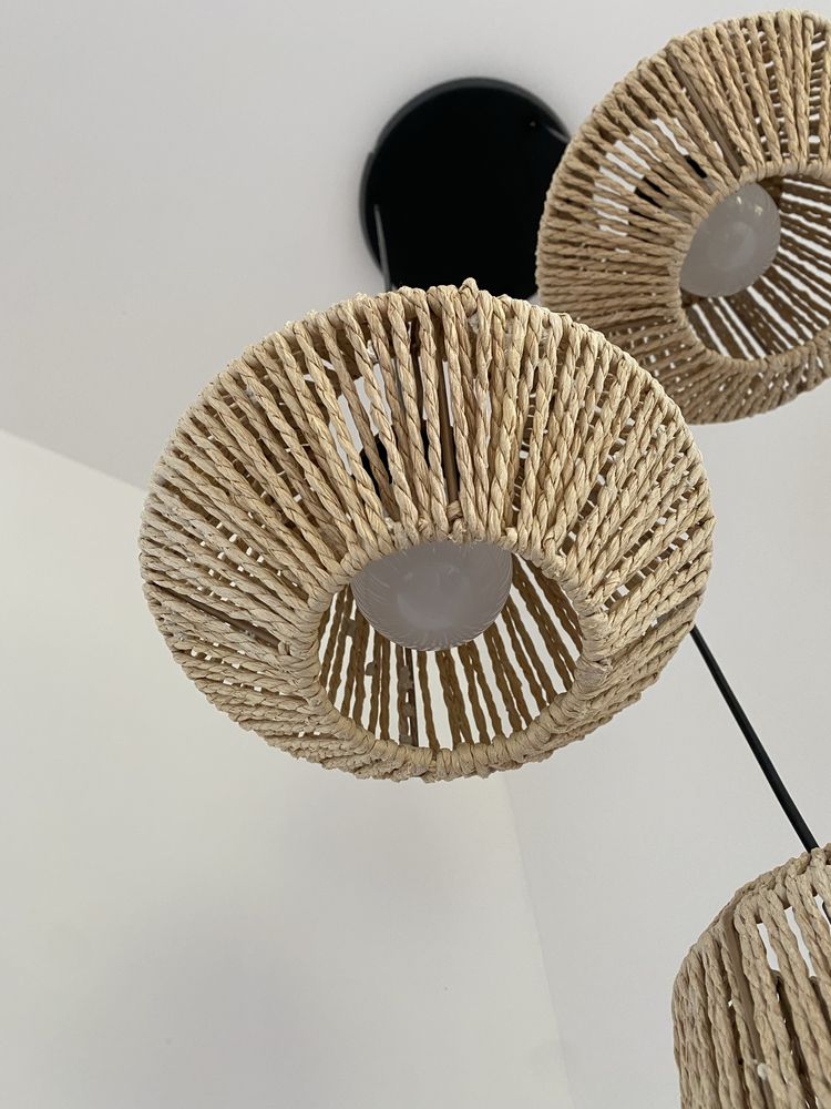 Lampa boho trzy klosze