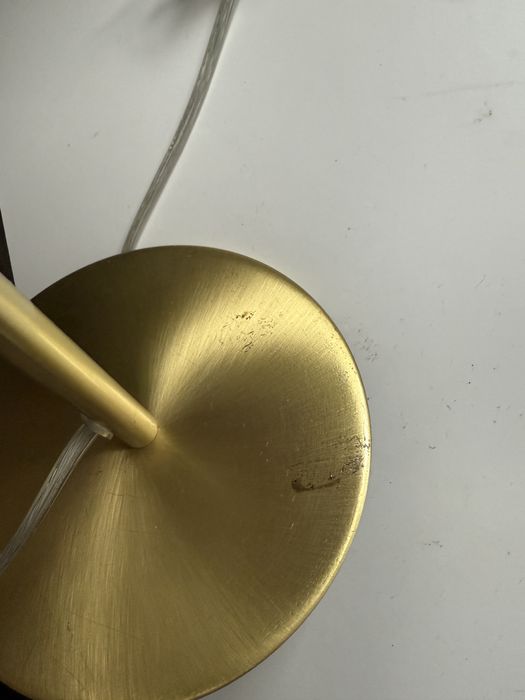 Lampa stojąca złota westwing na biurko do sypialni