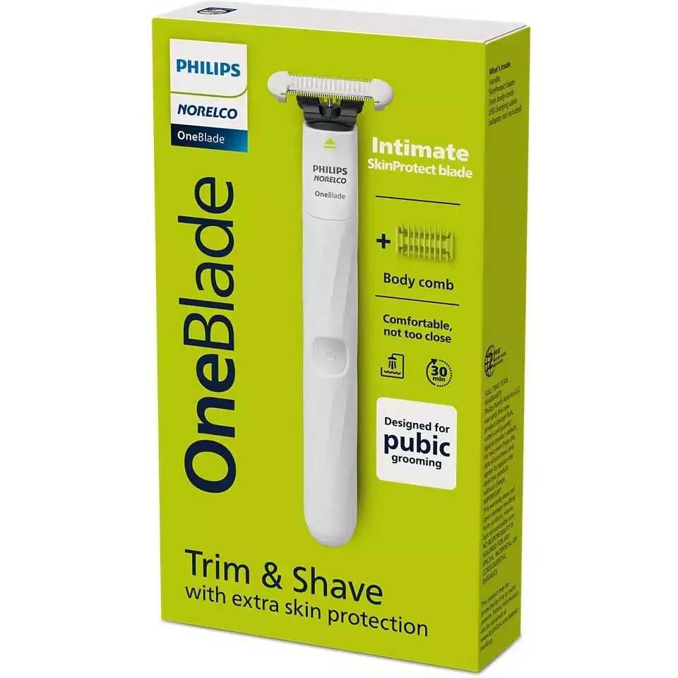 Электробритва PHILIPS OneBlade Intimate для интимной стржки и бритья