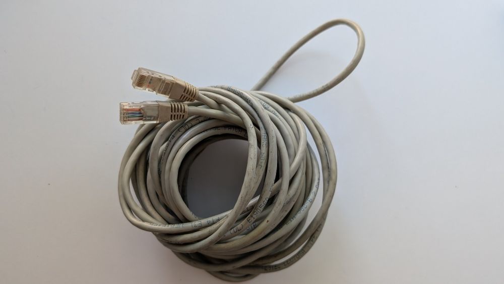 Сетевой интернет кабель 11 метров патч Cat5e с разъемом RJ45 провод