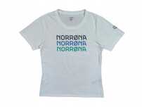 NORRONA /29 Cotton Triple T-Shirt Koszulka Biała Damska Logo r. L