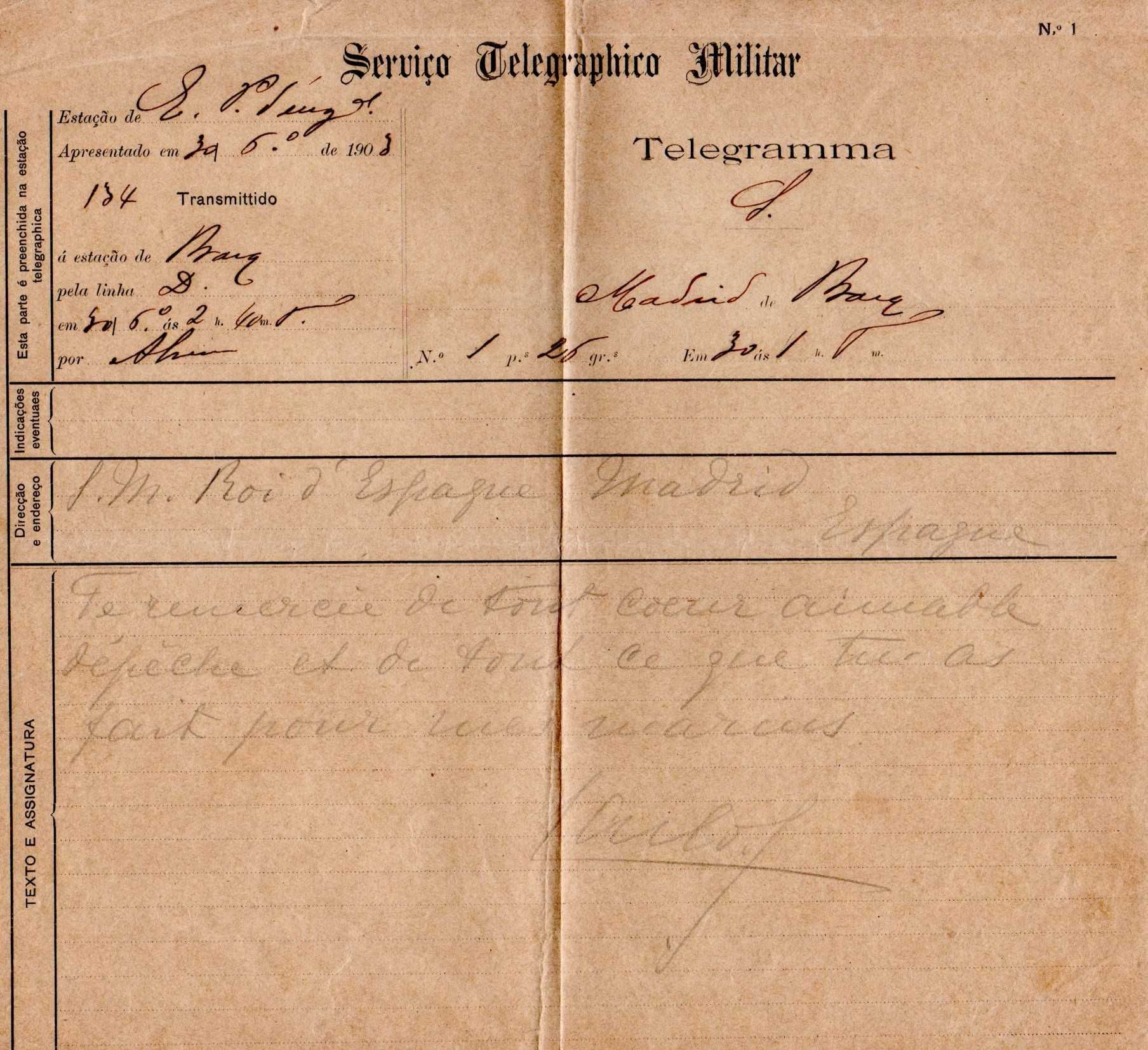 Conjunto - Visita do Rei de Espanha Afonso XIII a Portugal (1903)