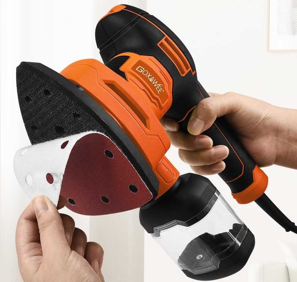 Szlifierka oscylacyjna GOXAWEE 3w1 450W 125 mm 6 prędkości i 3 głowice