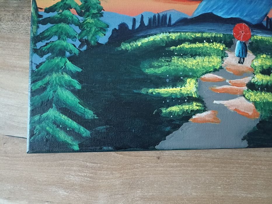 Obraz ręcznie malowany bez ramy 30x40 cm