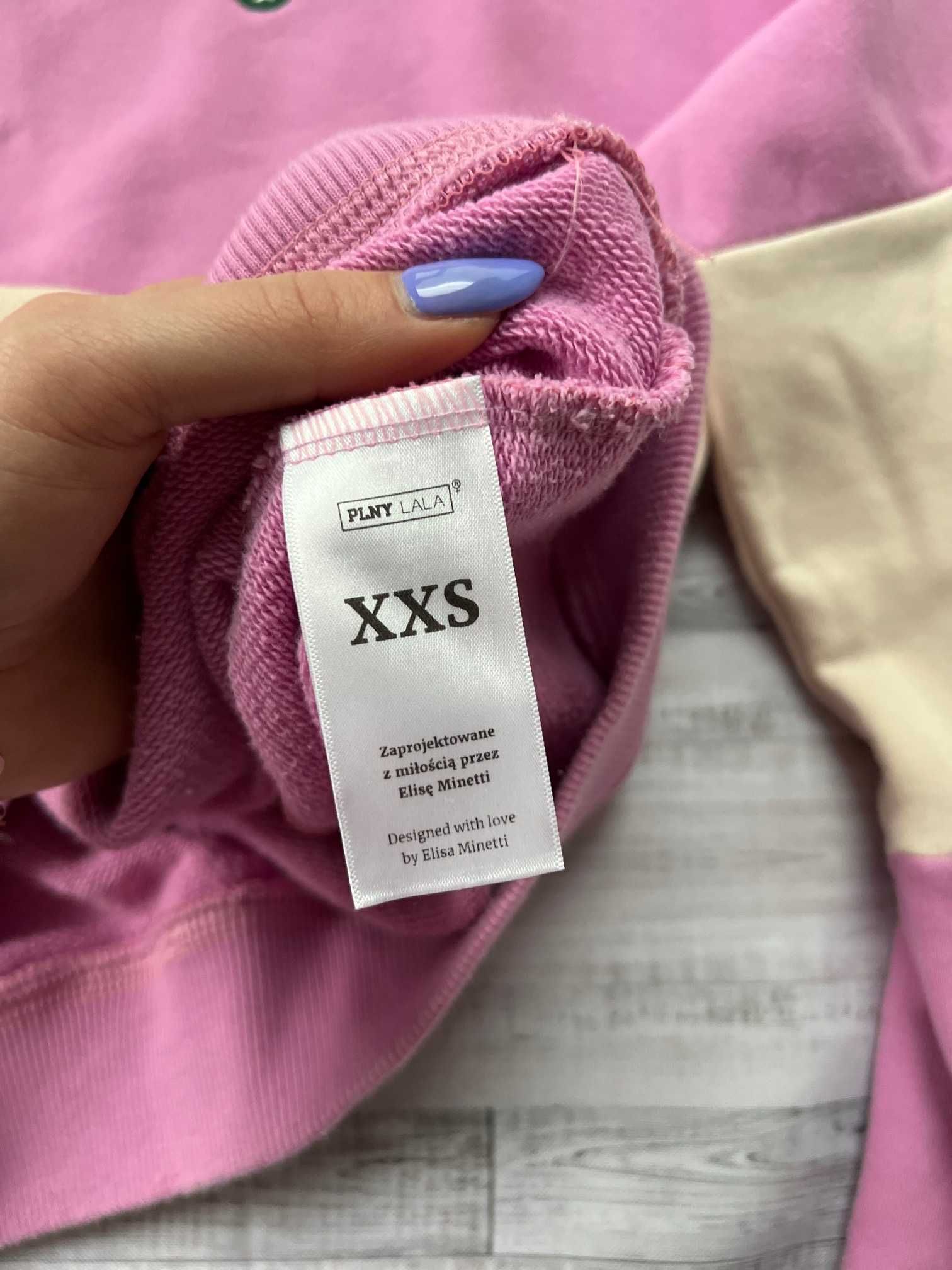 PLNY Lala Pina Colada bluza bawełniana bawełna różowa XXS oversize