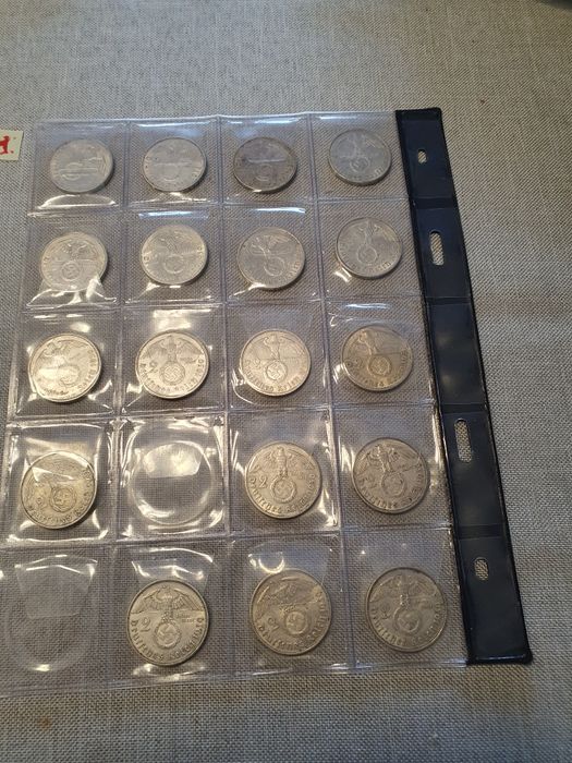 2 marki 1937/38/39 r. 18szt. srebro promocja