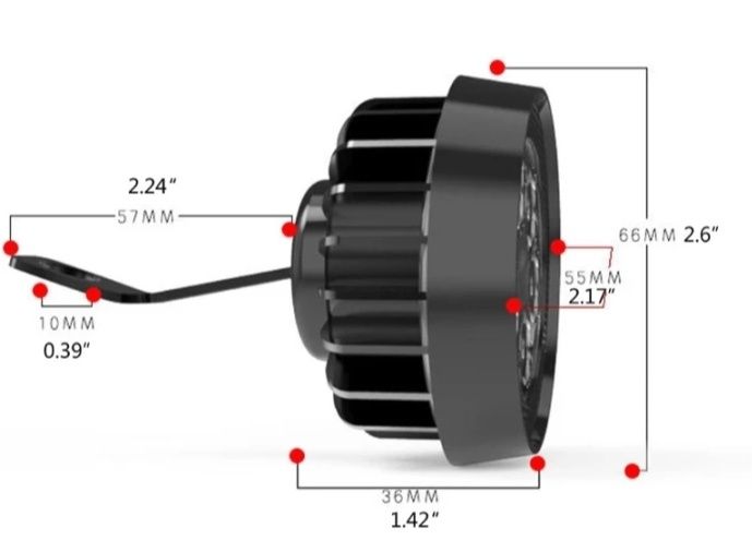 2 faróis led auxiliares