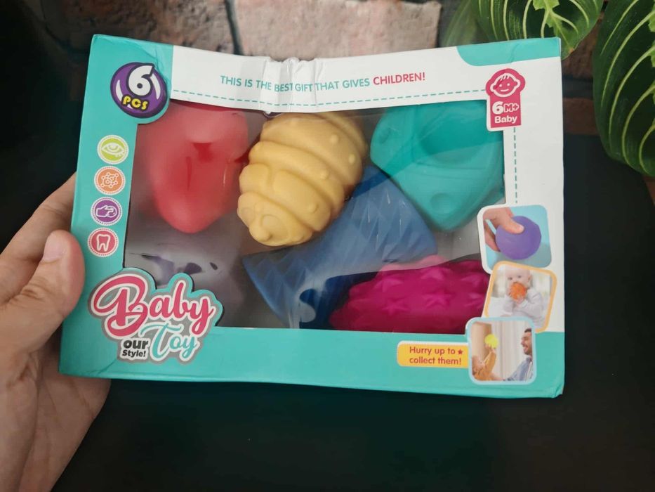 Zestaw 6 sensorycznych piłek dla niemowląt