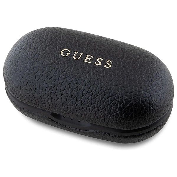 Słuchawki Bluetooth Guess Grained Classic Logo TWS + stacja dokująca -