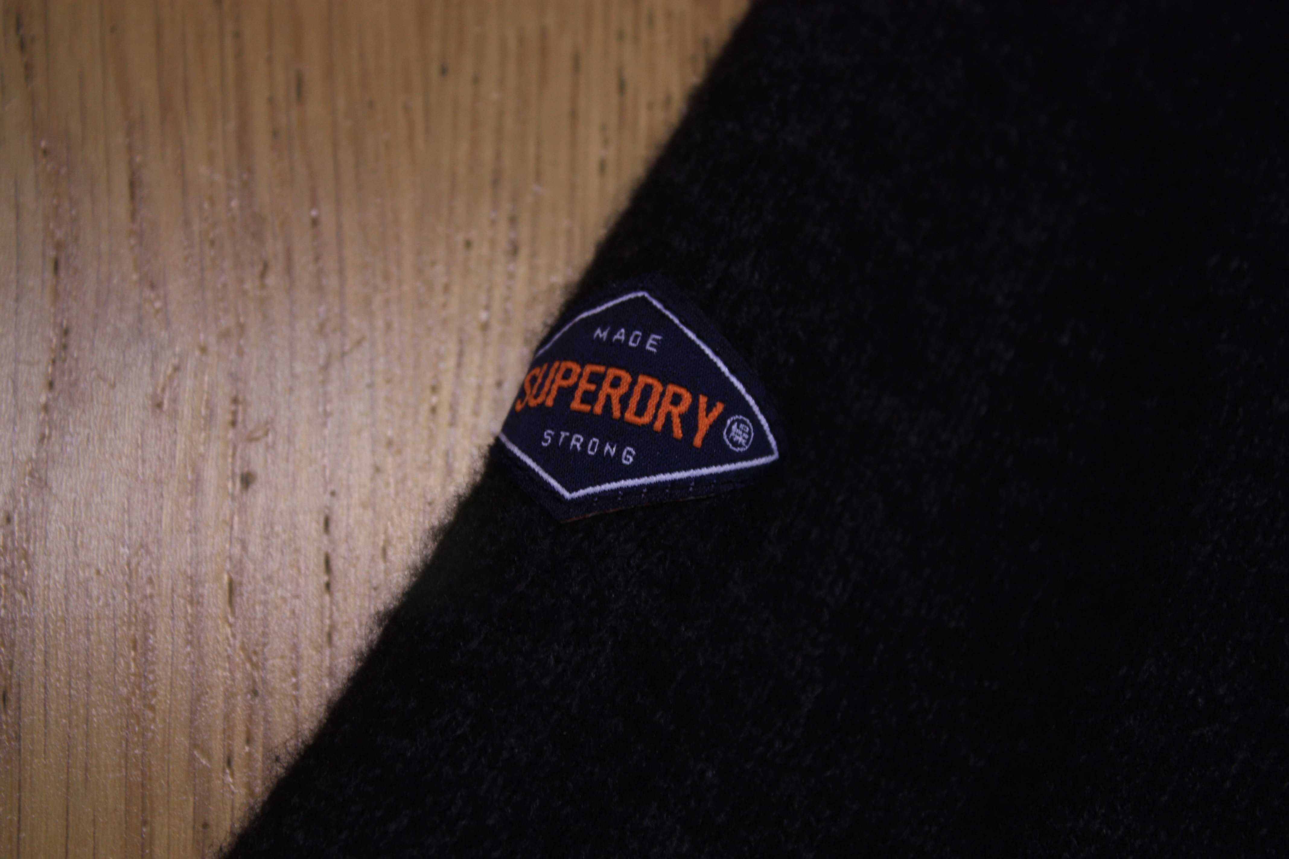 Superdry Lambswool ШЕРСТЬ мужской свитер реглан как НОВЫЙ пуловер