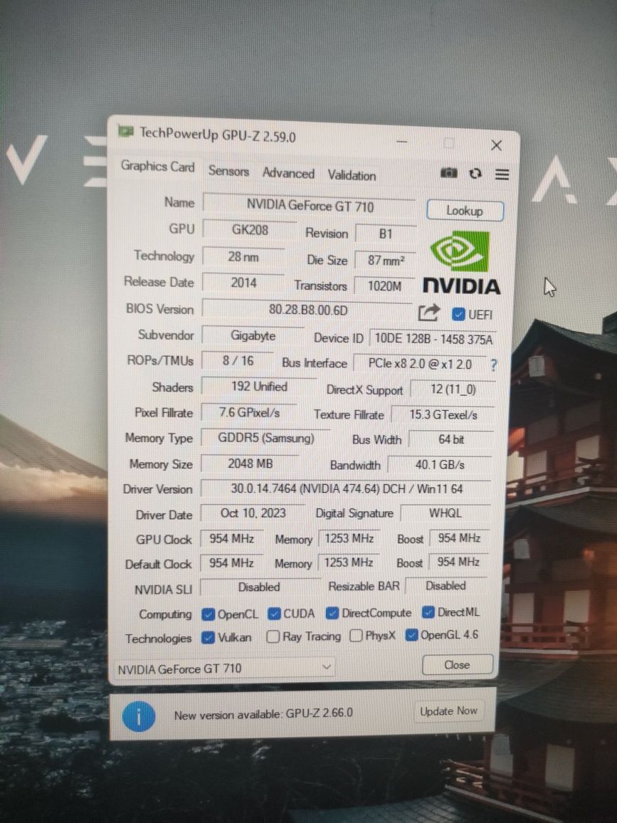 NVIDIA Gt 710 2gb Ddr5 Placa de video como nova