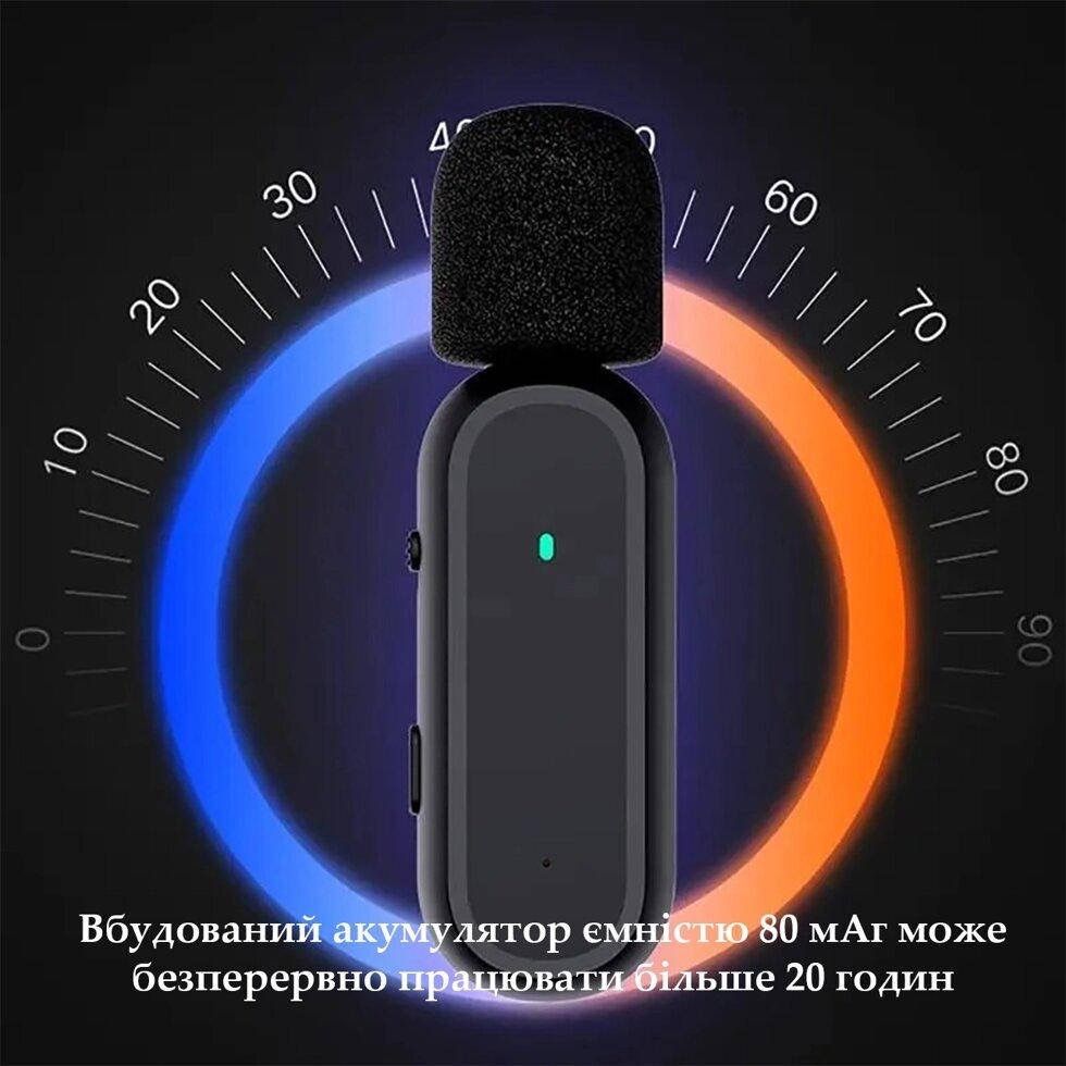 Бездротовий петличний мікрофон з шумозаглушення+кейс