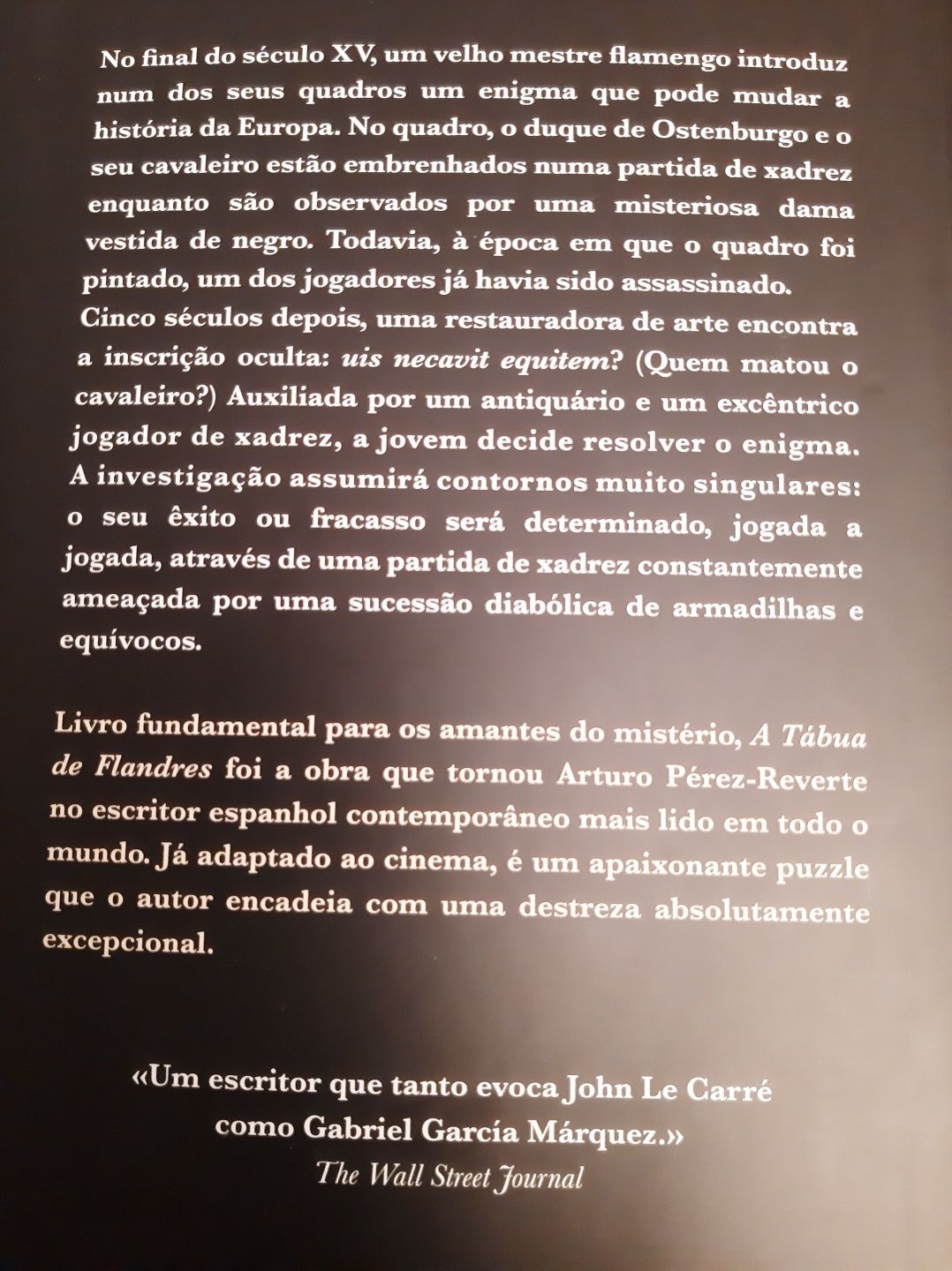 A Tábua de Flandres, de Arturo Perez-Reverte