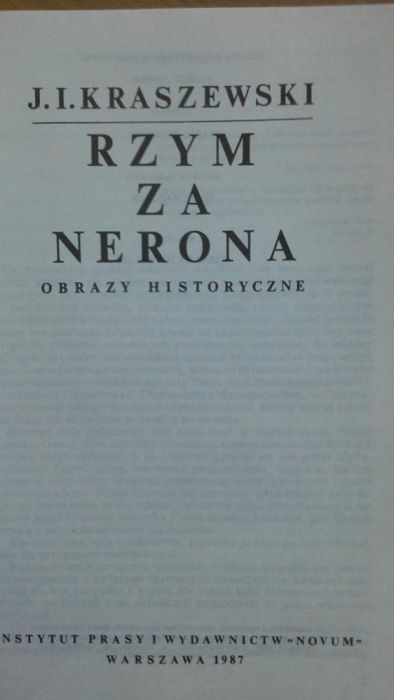 Rzym za Nerona - Józef Ignacy Kraszewski