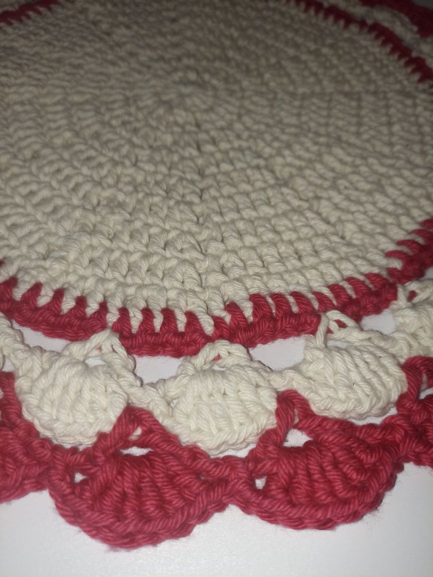 Conjunto de Bases para Pratos em crochê Feito à Mão– Jogo de 3 Souplat