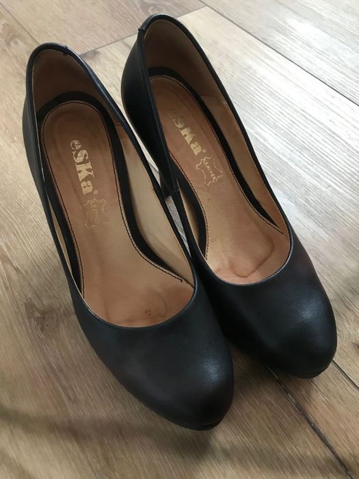 Buty szpilki czarne eska 36,5 skóra