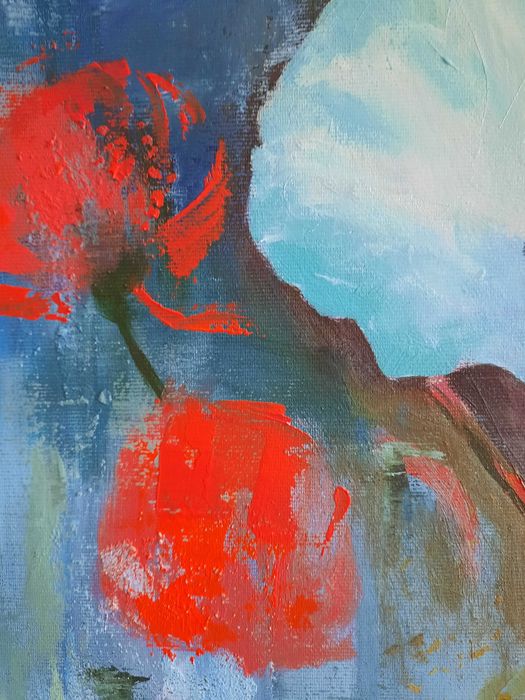 Картина 60х80. Ручна робота. Квіти. Акрил