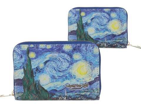 Portfel na zamek suwak Van Gogh Gwiaździsta noc Carmani